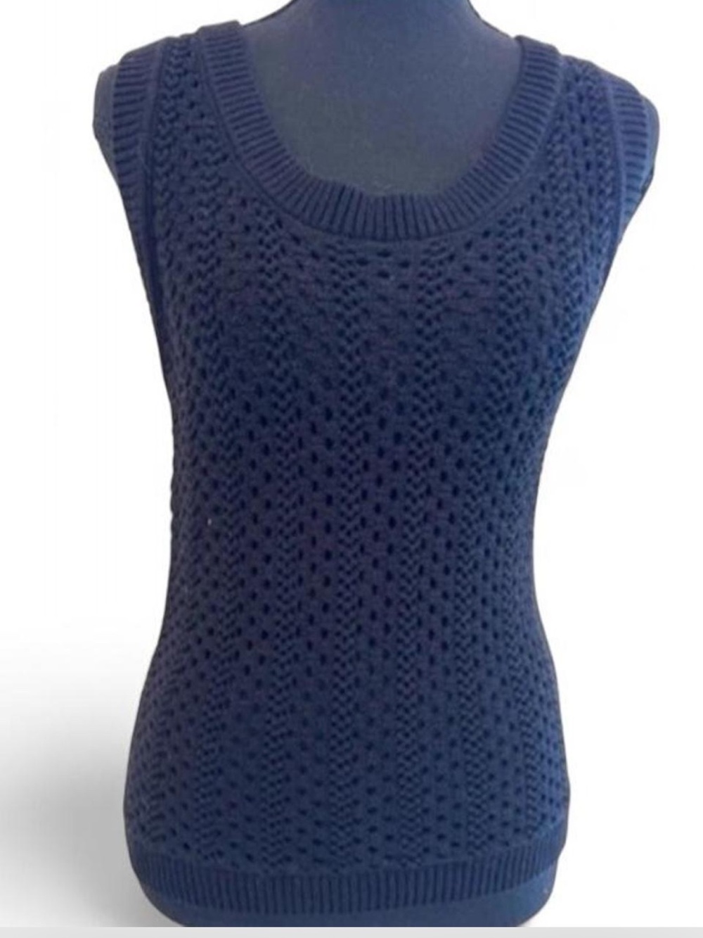 NWT, YFB, Small Young Fabulous & Broke, Black Crochet Knit Sleeveless Tank